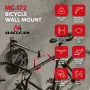 MACLEAN MC-172 horizontale wandbevestiging voor fietsen, staal, 30 kg belasting, verstelbare hoek, opvouwbaar, zwart