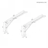 Maclean MC-195 opvouwbare wanddrager, 300-600 mm, max. 50 kg, 2 stuks