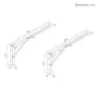 Maclean MC-195 opklapbare wandplankdragers, 300-600 mm, max. 50 kg, 2 stuks