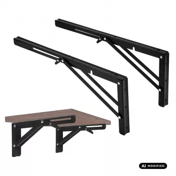 Maclean MC-196 opvouwbare wandplankhouders, 350-700 mm, max. 50 kg, 2 stuks