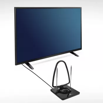Maclean MCTV-963 High Gain Binnenantenne Low Noise Digitaal Analoog Freeview FM DVB Strong 45dB DVB-T/T2 H.265 HEVC
