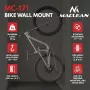 Maclean wandgemonteerde fietsendrager / -houder, max. belasting 35 kg, verstelbare hellingshoek, staal, MC-171