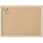 Magnetoplan prikbord van houten frame 1000 x 600 mm, natuurlijk geperst kurk, zelfherstellend, wandmontage, voor het vastpinnen van notities, memo's en foto's (121924)