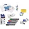 MAGNETOPLAN HOLTZ 12299 whiteboard-accessoireset - veelkleurig (zwart, blauw, groen, rood) met markers, magneten, wisser, reinigingsdoek en reinigingsvloeistof