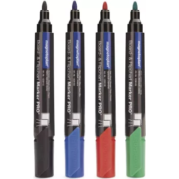 MAGNETOPLAN HOLTZ bord- & flipchart-marker-set, ronde punt, verschillende kleuren, 10-pack (12281)