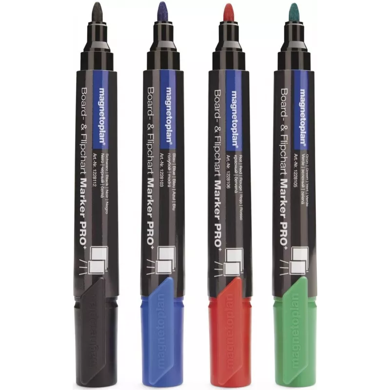 MAGNETOPLAN HOLTZ bord- & flipchart-marker-set, ronde punt, verschillende kleuren, 10-pack (12281)