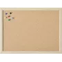 MAGNETOPLAN HOLT kurkbord met houten frame 800 x 600 mm, natuurkurk, wandmontage prikbord voor notities, memo's en foto's (121923)