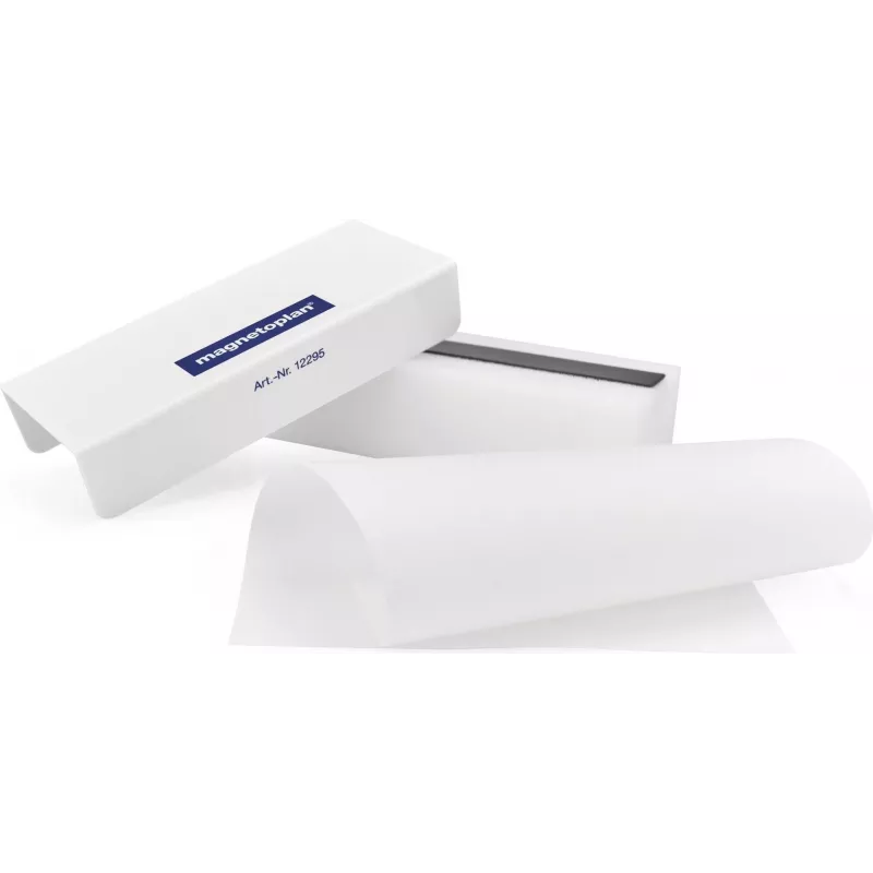 MAGNETOPLAN HOLTZ magnetische whiteboard-wisser met verwisselbaar papier, grijs (12295)