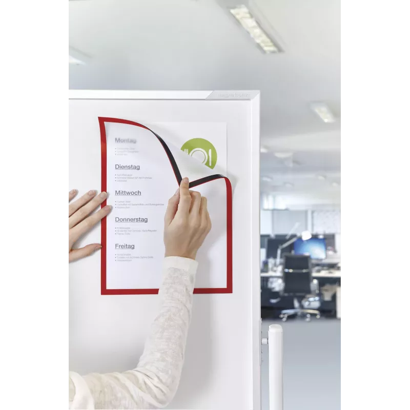 MAGNETOPLAN HOLTZ Magnetofix magnetische documenthouder A4 rood 1130306