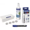 MAGNETOPLAN HOLTZ Magnetoplan 12299N whiteboard-accessoireset – 4 droog uitwisbare markers, 250 ml reinigingsvloeistof, magnetische wisser, 10 doekjes, zwart