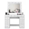 Kaptafel Kalune Design BJ119 - 2895 wit, houtvezelplaat, met LED-spiegel