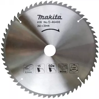 Makita D-46408 cirkelzaagblad 190mm 40 tanden TCT ATB fijne snede Makforce