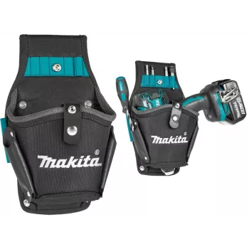 Makita E-15154 Ultimate Series boorholster, heavy-duty 1680D polyester, zwart met blauwe accenten, universele pasvorm voor accuboormachines en slagschroevendraaiers