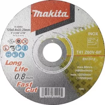 Makita E-22953 Doorslijpschijf voor staal, 125 mm, 1 stuk