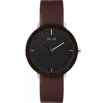 MAM MAM627 unisex horloge 39mm zwarte wijzerplaat zwarte mesh band Miyota quartz