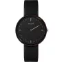 MAM MAM642 Unisex 39mm Teak Houten Horloge met Zwarte Leren Band