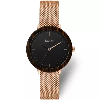 MAM MAM675 unisex analoog horloge 33 mm roségoud