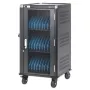 Manhattan 30-vaks laptop-laadwagen/-trolley via AC-adapter (EU) - afsluitbare stalen kast, 220-240V, 2300W, CEE 7/7-stekker, 3m kabel, 4 wielen