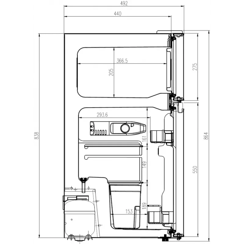 Manta MM545DBK koelkast 88L zwart