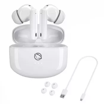 Manta MTWS008W Rytmo White True Wireless Bluetooth 5.0-oordopjes met oplaadcase