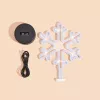 Manta SNL84WH LED-sneeuwvlok decoratielamp, koelwit, op batterijen, hangend, kunststof, wit, 200 mm