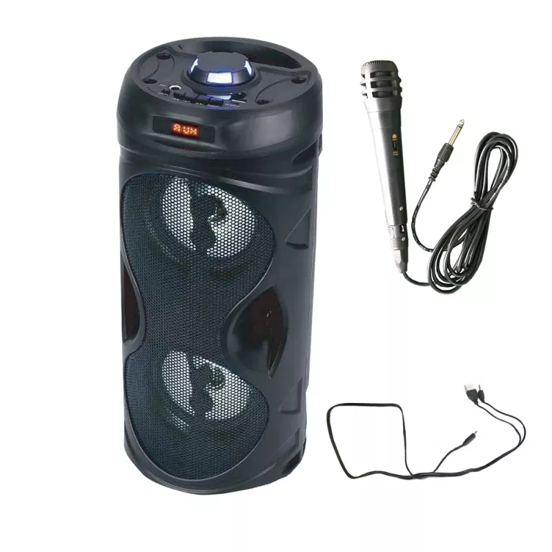 Manta SPK815 draagbare Bluetooth-partyluidspreker met karaoke, 30W RMS, disco-led, FM-radio, USB/SD/AUX