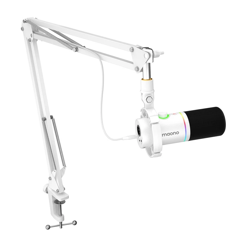 Maono PD200XS dynamische microfoon met USB-C en XLR, cardioïde, wit