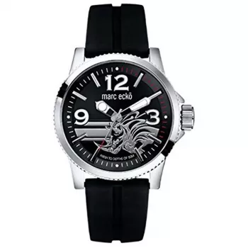 MARC ECKO E08503G1 heren RVS quartz horloge 43mm zwarte wijzerplaat
