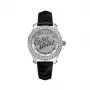 MARC ECKO E10038M1 unisex quartz analoog horloge 39 mm RVS behuizing zwarte siliconen band