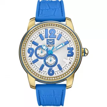MARC ECKO E13544G5 unisex analoog quartzhorloge 48mm RVS siliconen zwart