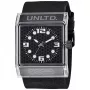 Marc Ecko heren quartz analoog horloge E08513G6 44mm zwarte wijzerplaat siliconenband