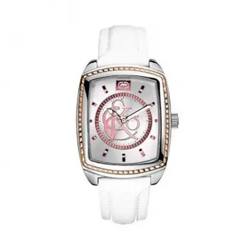 MARC ECKO heren quartz analoog horloge E95041G1 40mm RVS behuizing zwarte leren band