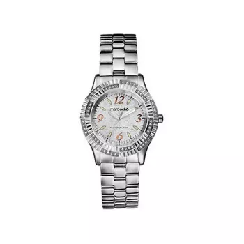 MARC ECKO dames quartz analoog horloge edelstaal zilveren wijzerplaat 37mm E95054L1