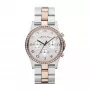 MARC JACOBS Dameshorloge MBM3106 Baker quartz analoog 38mm tweekleurig RVS