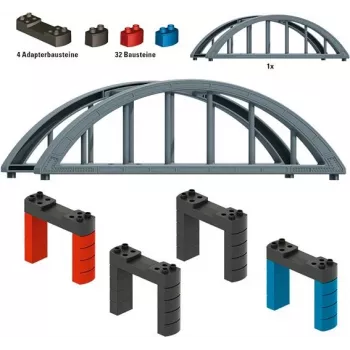 Märklin 72218 H0 rechte vakwerkbrug bouwpakket voor C/K/M rail, grijs, 360 mm