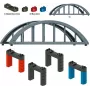 Märklin 72218 H0 rechte vakwerkbrug bouwpakket voor C/K/M rail, grijs, 360 mm