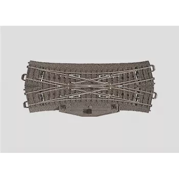 Märklin H0 C-rail 24624 dubbelkruiswissel met geïntegreerd beddinglichaam, 188,3 mm