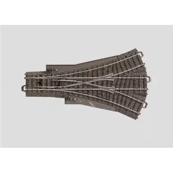 Märklin H0 C-rail driewegwissel 188,3 mm met bedding (24630)