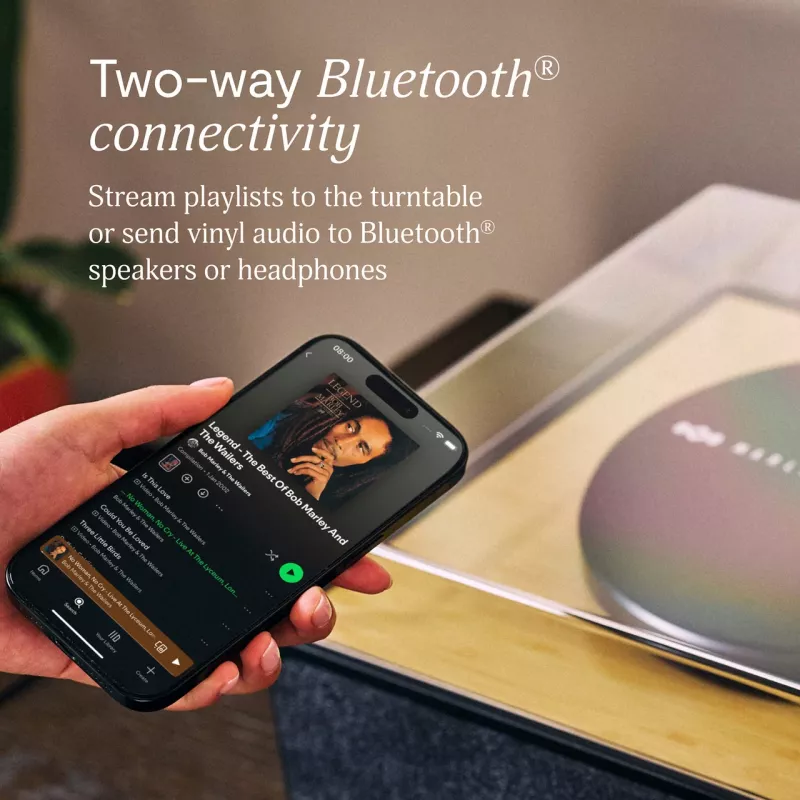 Marley Rise Up Platenspeler met ingebouwde stereoluidsprekers, Bluetooth In/Out