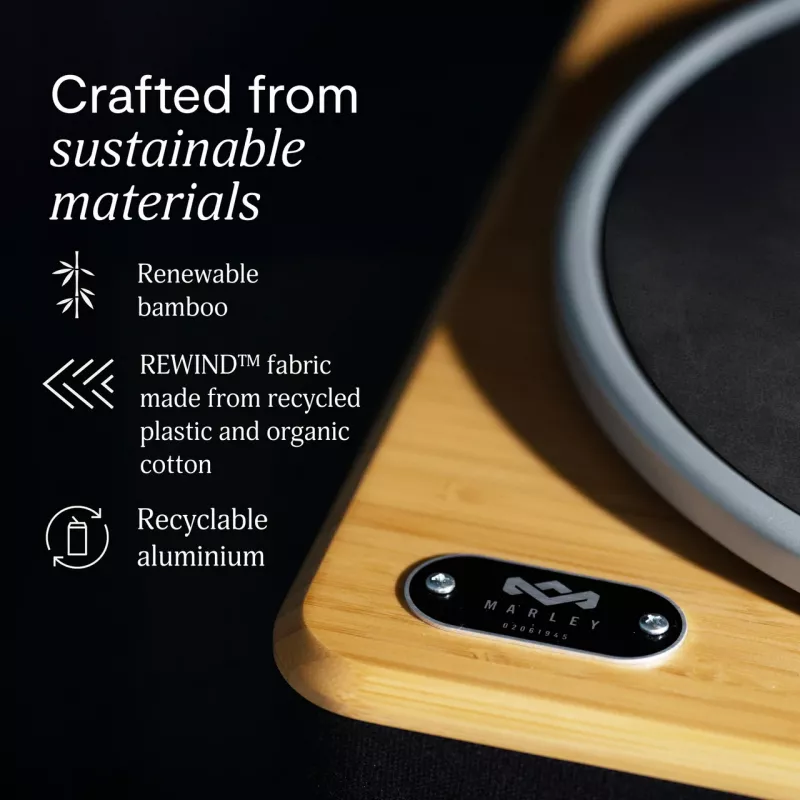 Marley Stir It Up Wireless 2+ Bluetooth platenspeler met luidsprekers