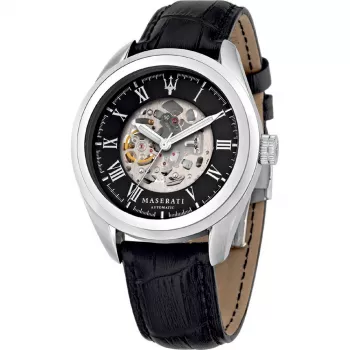 Maserati heren automatisch horloge R8821112004 45mm edelstaal blauwe wijzerplaat Successo collectie