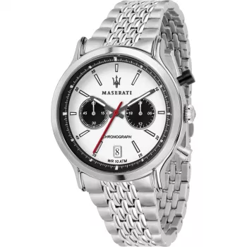 Maserati heren quartzhorloge R8873638004 42mm zwarte wijzerplaat leren band
