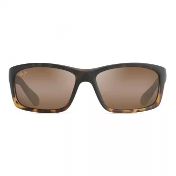 MAUI JIM H766-10MF Unisex rechthoekige zonnebril mat zwart neutraal grijs 58mm