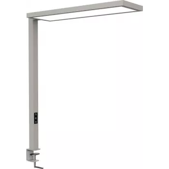 MAUL LED-bureaulamp met klem Senja met bewegings-/daglichtsensor zilver