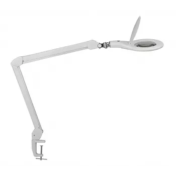 MAUL LED-loep met klemvoet wit