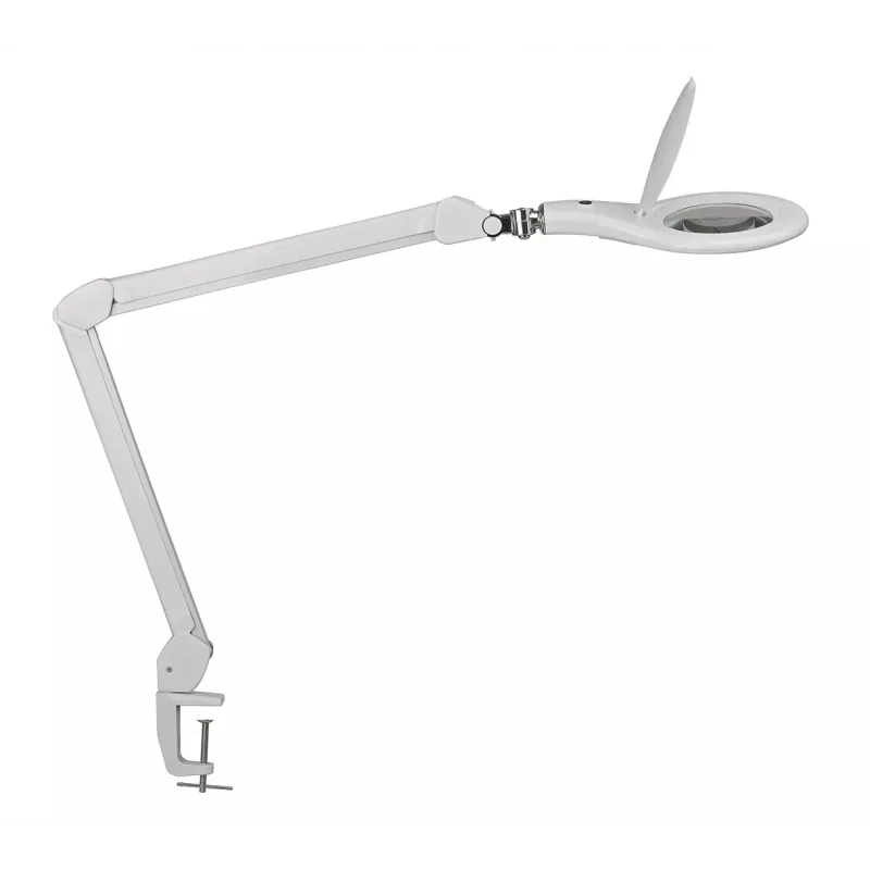MAUL LED-loep met klemvoet wit