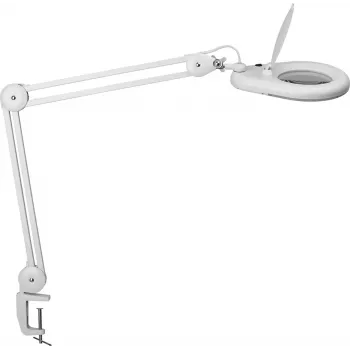 MAUL LED-loepelamp Viso met klemvoet, wit