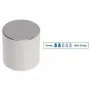 MAUL neodymium cilindermagneet, 10 x 10 mm, nikkel, hechtkracht: 4 kg - 1 stuk (6166896)