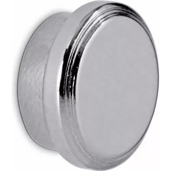 MAUL ronde neodymium magneet met RVS behuizing, 16 mm diameter, 7 mm hoogte, zilver, 1 stuk 6170796