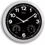 MAULdrive wandklok 30 cm, quartz, zwarte behuizing, zilveren wijzerplaat, op batterijen 9059095